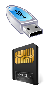 Mémoire USB ou carte SD
