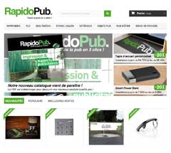 Exemple de site marchand : RapidoPub !